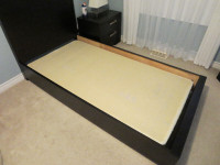 Solid wood twin size bed with box spring