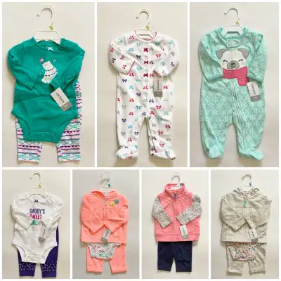 Assorted NWT Carter’s Baby Girls Clothes, View more