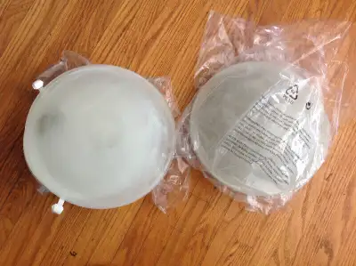 2- 12"D  Ceiling lights glass top- $5 each, View more