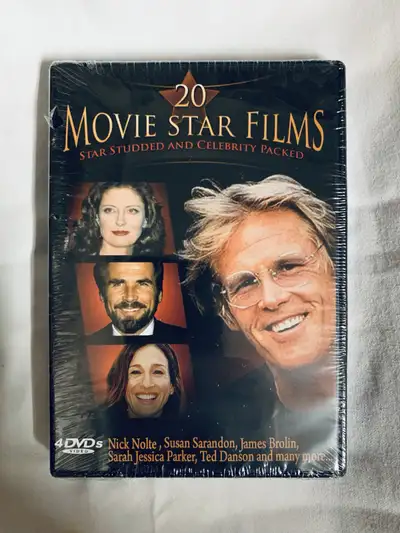 Offering a brand new, still-sealed DVD set: '20 Movie Star Films', featuring a star-studded and cele...