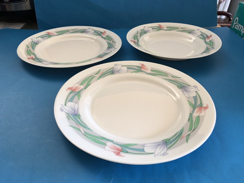 Vintage Arcopal Dishes France, : 2  plate 10” $1 salad plate 9” , used for sale  