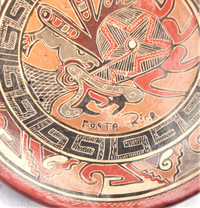 Two Traditional Costa Rican Guaitil Pottery Decorative Plates