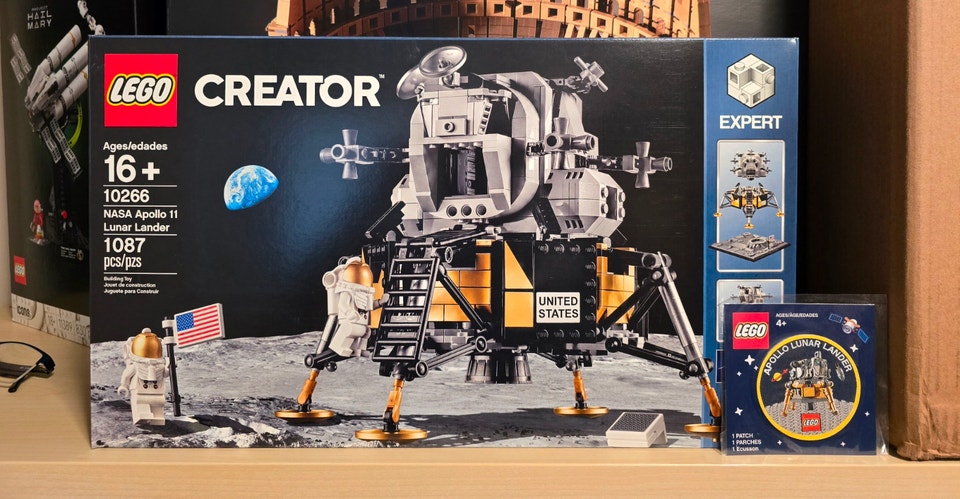 LEGO NASA Apollo 11 Lunar Lander (10266) & Lunar Lander Patch | Toys ...