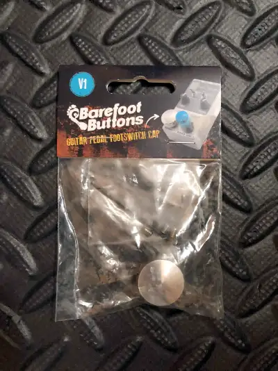 Barefoot Buttons Tallboy Mini V1 Silver Guitar Pedal Button NEW!, View more
