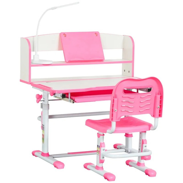 Kids Desk and Chair Set Height Adjustable Student Writing Desk  in Other in Markham / York Region - Image 2