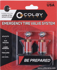 Colby Valve Emergency Tire Valves (Red)