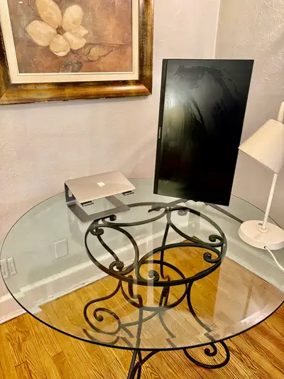 Round Glass Dining Table & 4 Chairs Set, View more