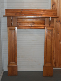 Antique Pine Fireplace Mantle