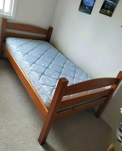 Single Bed Frame and Mattress, View more