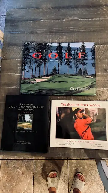 3 gorgeous hardcover golf sports table top collector books, View more