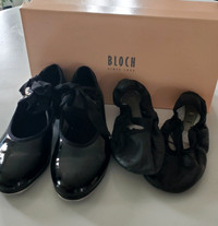 BLOCH TAP SHOES AND BALLET SLIPPERS SZ 13.5
