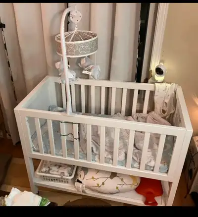 I have a mini crib for sale. Bought it wen my daughter got to big for the bassinet but was still to...
