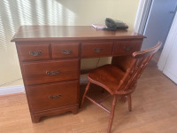 Desk and chair (wood)