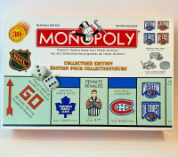 Monopoly NHL Collector's Edition 1999 Hasbro 100% Complete