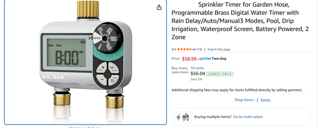 2 Zone Digital Hose Timer Brass Sprinkler Timer Rain Delay Auto in Outdoor Tools & Storage in Oshawa / Durham Region - Image 10