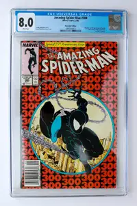 Amazing Spiderman 300 in CGC 8.0 (Newsstand) and 9.6 White pages