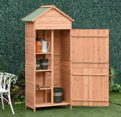 Outsunny Wooden Outdoor Storage Shed, View more