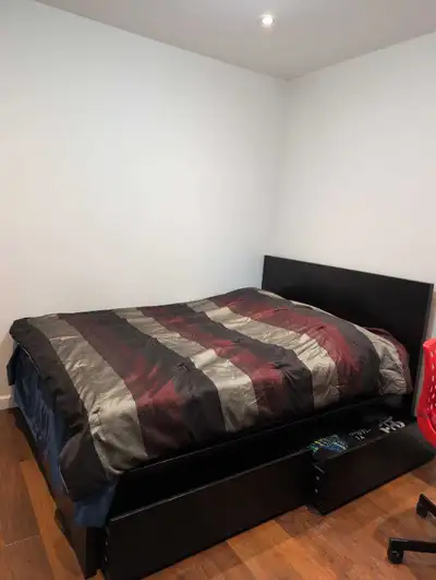 Black Bed Frame with 4 Storage Drawers, View more