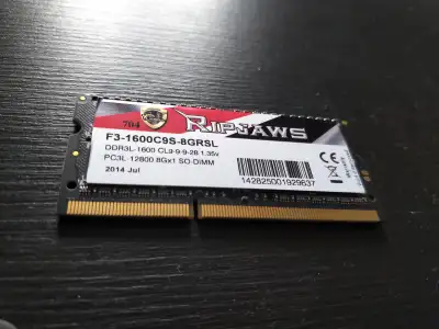 G.Skill Ripjaws Series 8GB 204-Pin DDR3 SO-DIMM DDR3 1600 (PC3), View more