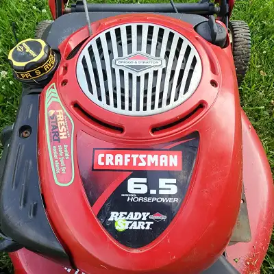 Gas lawnmower Self propelled 6.5HP Craftsman Red Briggs Mulch, View more