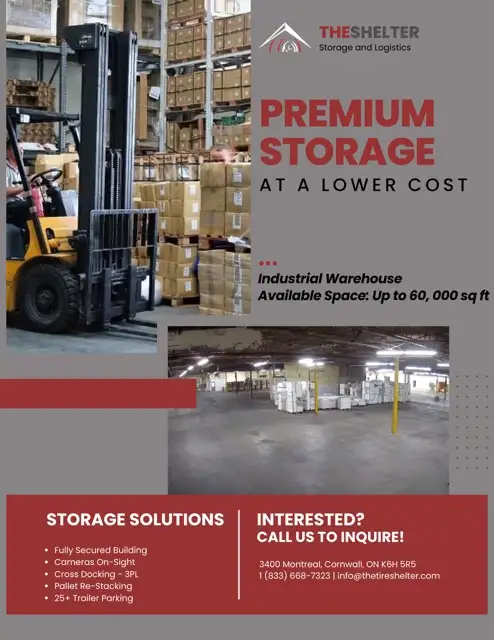 WAREHOUSE Storage - Space available - Flexible Terms in Commercial & Office Space for Rent in Ottawa - Image 3