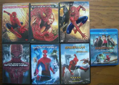 Instant Marvel comics Spider-man movie collection of the first seven dvd/blu-ray movies. I am the or...