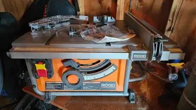 Ridgid table saw. portable/mobile., View more