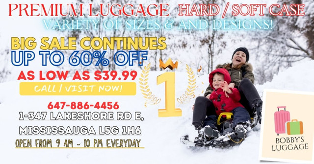 LUGGAGE - BIG SALE CONTINUES $39.99 in Other in Mississauga / Peel Region