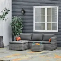 3-Piece Modern Outdoor Patio Sofa Set