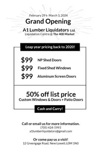 A1 Lumber Liquidators - Doors and Windows