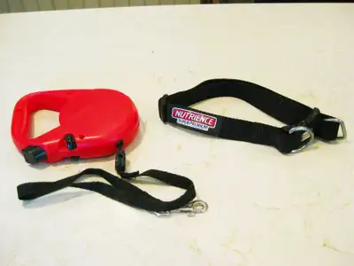 17' Retractable Pet Dog Leash & Dual D-Ring Sm-Med Dog Collar, View more