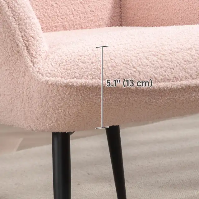 Accent Sherpa Chair, Upholstered Armchair, Fluffy Wingback Chair in Chairs & Recliners in Markham / York Region - Image 8