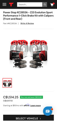 Mopar Powerstop Performance complete brake kit