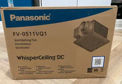 Panasonic WhisperCeiling DC Bathroom Exhaust Fan – Model FV-0511, View more