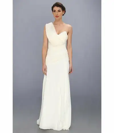 Nicole Miller Ivory Silk Wedding Dress Size 2 - NEW, View more