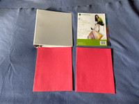 Binder, tab dividers, paper and folders, some new