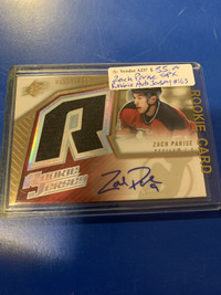 Zach Parise SPX ROOKIE AUTO Jersey #163 Showcase 320