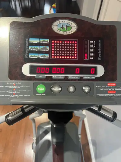 Selling a Horizon Fitness elliptical machine in good condition. It features various program settings...