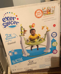 Exersaucer 2X bounce Safari Friends jumper. Brand new. Sealed. 