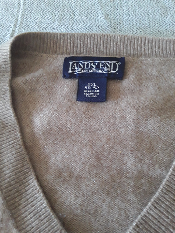 Mens XXL 100% CASHMERE Sweater - Lands' End in Men's in Ottawa - Image 3
