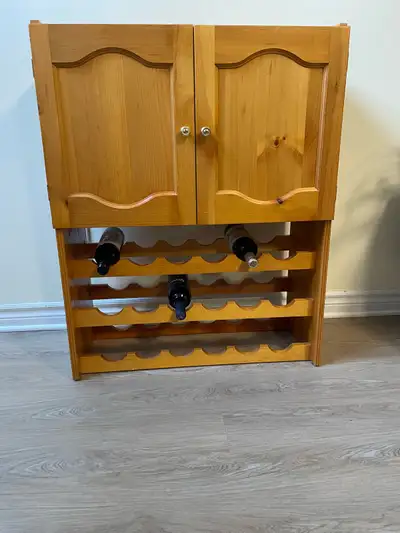 Solid Wood Floor Wine Cabinet - 18 bottles, View more