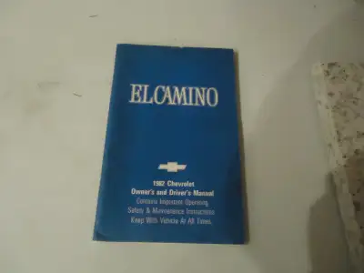1982 Chevrolet El Camino Owners Manual. Like new. See Pictures. $20 picked up in Angus. Can Mail in...