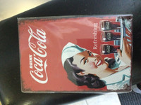 Coca cola affiche metalique vintage