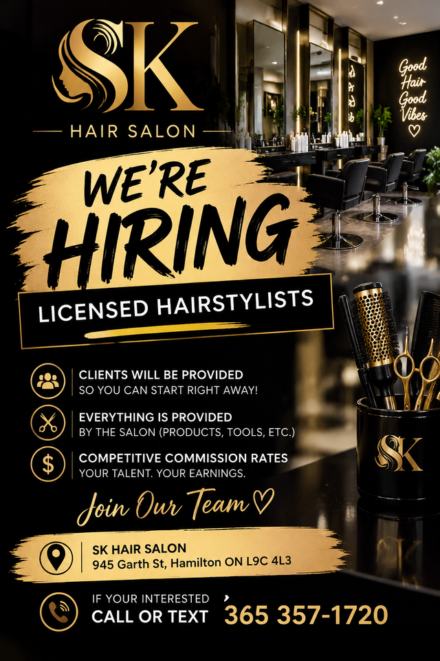 Hiring Hairstylists At SK Hair Salon