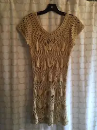 Forever 21 dress $20 medium, light cream crochet look