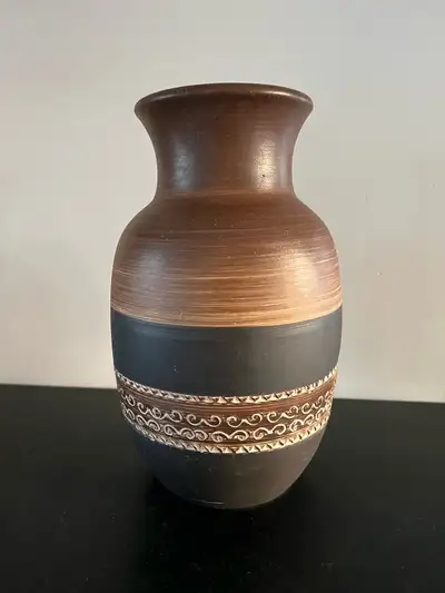 This is an MCM large Dümler and Breiden Handmade ceramic pottery vase from 1960 to 70s in West Germa...