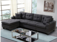Sink into Our 4 seater sectional Plush Sofa couch
