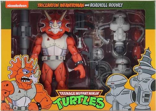 NECA TMNT Ninja Turtles Triceraton Infantryman & Roadkill Rodney in Toys & Games in Hamilton - Image 2