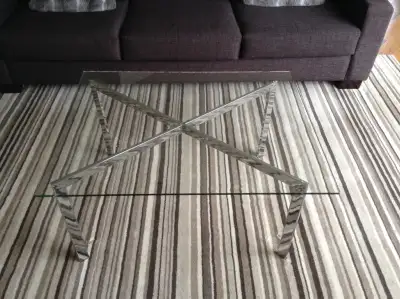 Chrome and Glass Table, View more