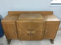 Art Deco solid oak cabinet